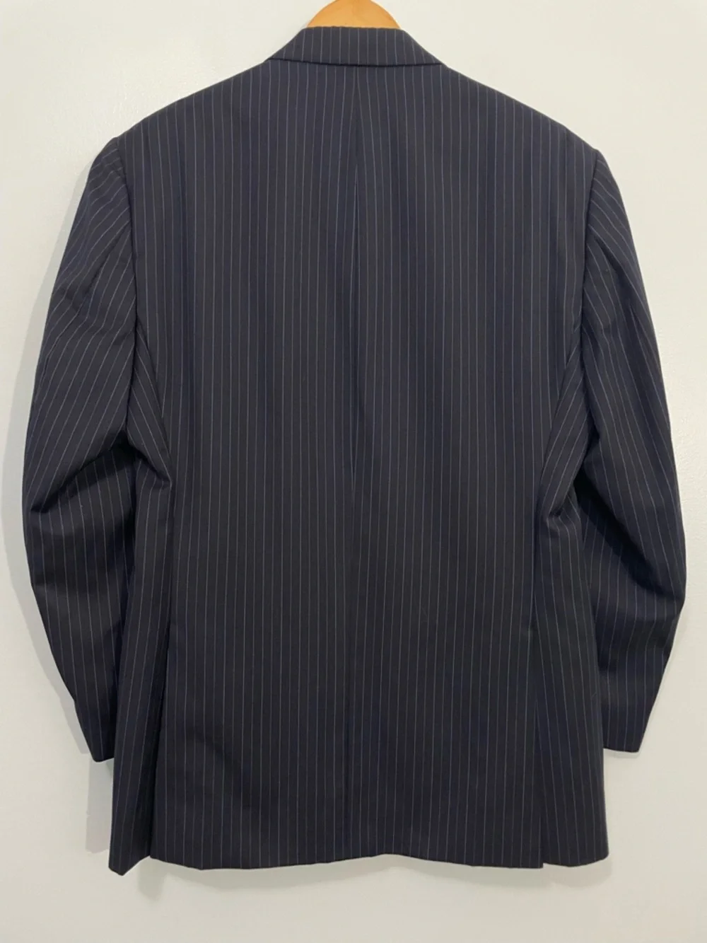 Ralph Lauren Navy Pinstripe Pure Wool Two-Button Blazer Size 40R